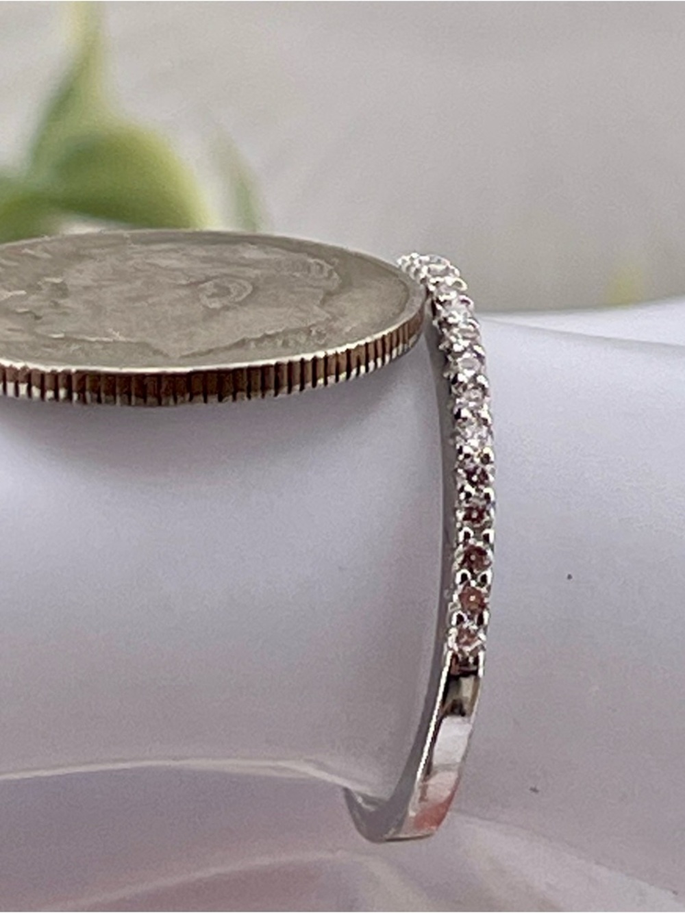 9KT Gold Diamond Band Ring. White Gold .35ct - Picture 9 of 15